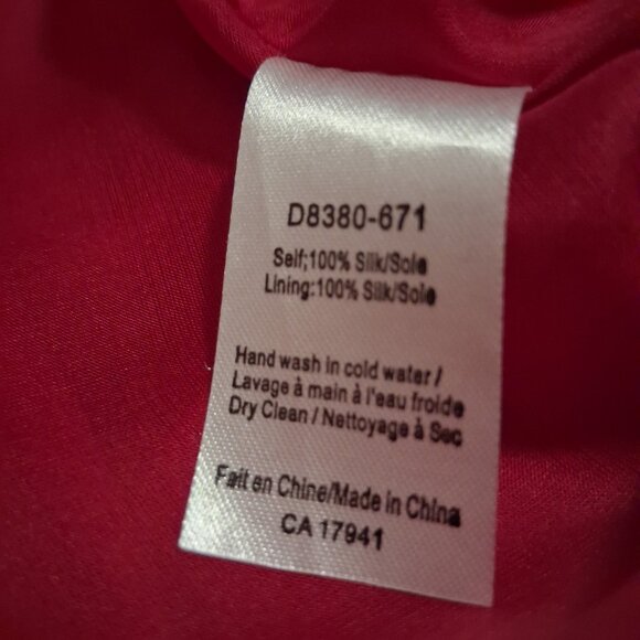 Embellished one shoulder Andy The Anh all Silk Size 0 Red Dress - Picture 8 of 9